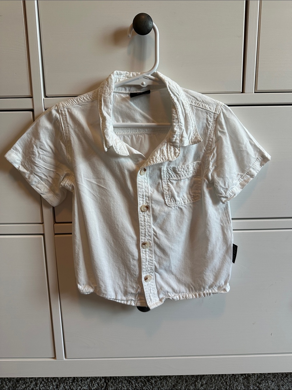 Little Bipsy White Button-Down Short Sleeve Shirt